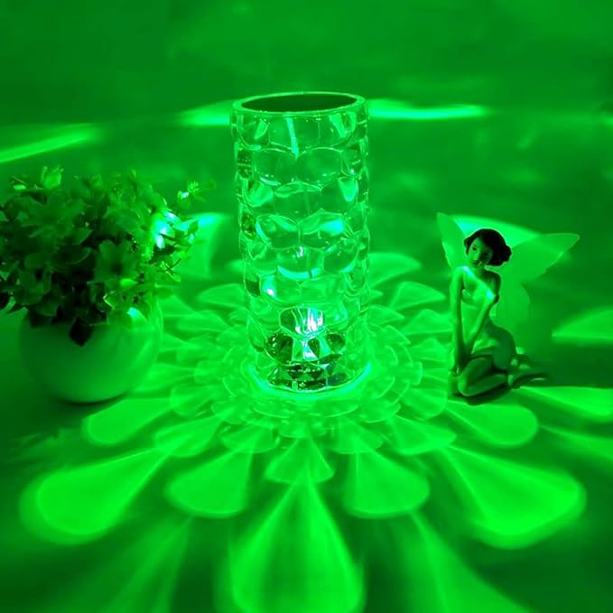 MIFXIN Crystal Table Lamp RGB 16 Colors Changing Remote Control Touch Diamond Crystal Lamp USB Charging Touch Bedside Light Acrylic LED Desk Lamp for Bedroom Living Room Decor (Water Drop)