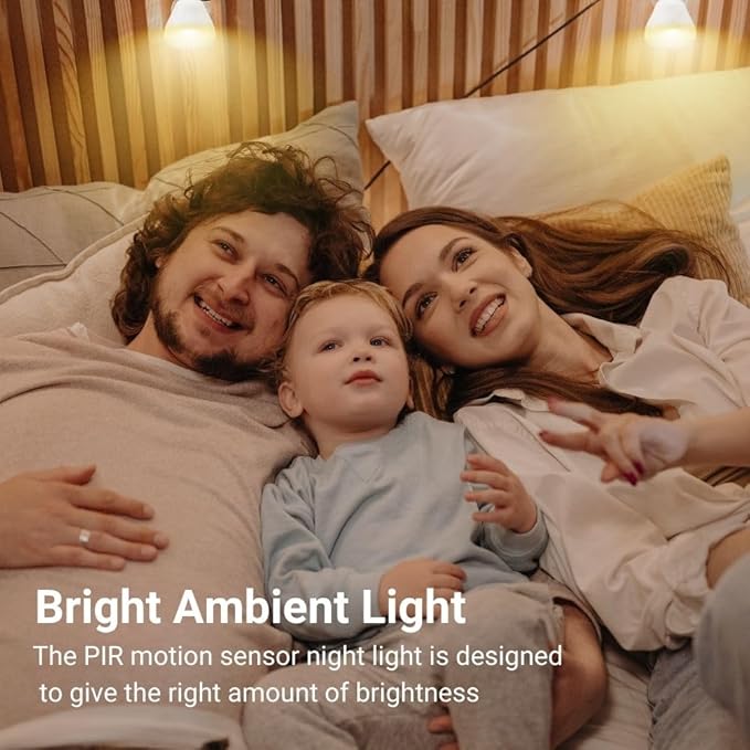 Bright Night Light LED Motion and Light Sensor AC Outlet Plug-in Flexible Neck Rotatable PIR Automatic Lamp Dusk to Dawn (5, Watts)