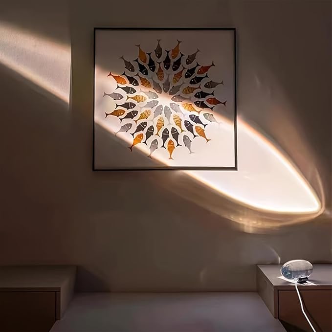 Angel Eye Projection Night Light – Adjustable Color Crystal Sunset Lamp, Decorative Table Décor for Creating a Stunning Crystal Atmosphere in Bedrooms and Living Room Gatherings