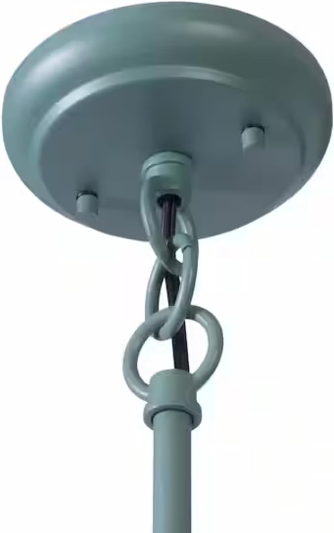 Ceybo Indoor/Outdoor Mini Pendant Light, 10"" Vintage Farmhouse Decor Adjustable for Kitchen, Restaurant, Dining Room, Cafe, Patio, Entryway, Yard, Waterproof Pendant in Teal Finish…, SHEL000083