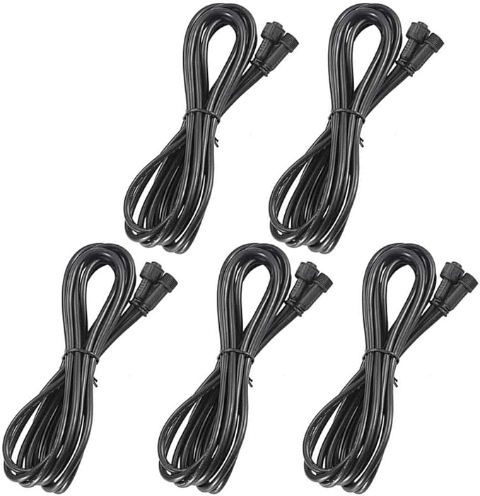 Pack of 5, FVTLED 1m 3.28ft 5Pin Extension Cable Wire with Male and Female Connectors at Both Ends Only for FVTLED RGBW LED Deck Light