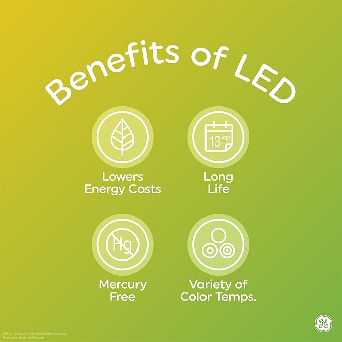 GE LED+ Color Changing LED Light Bulbs with Remote, No App or Wi-Fi Required, A19 Standard Bulbs (2 Pack)