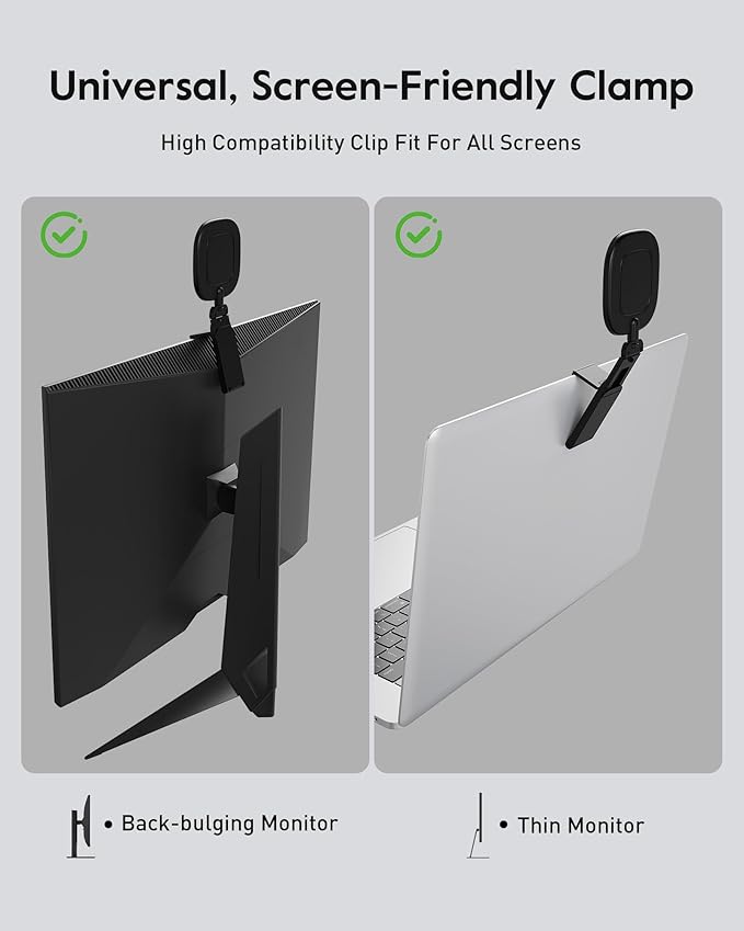USB-Powered Selfie Ring Light for Desk, Laptop, Monitor & Phone – LitONES Eye-Caring Webcam Light with 84 Soft LEDs, 50 Modes, CRI 97.8+, 5” Small Streaming Light for Zoom, Video Calls & Conference
