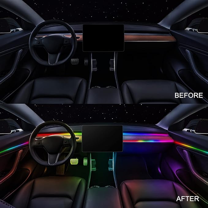 Dreamcolor Acrylic Interior Car LED Strip Light 43-inch, which fit for dreamcolor Main Controller Module and Sub-Controller Module kit (not Including) of The LED LAMP APP