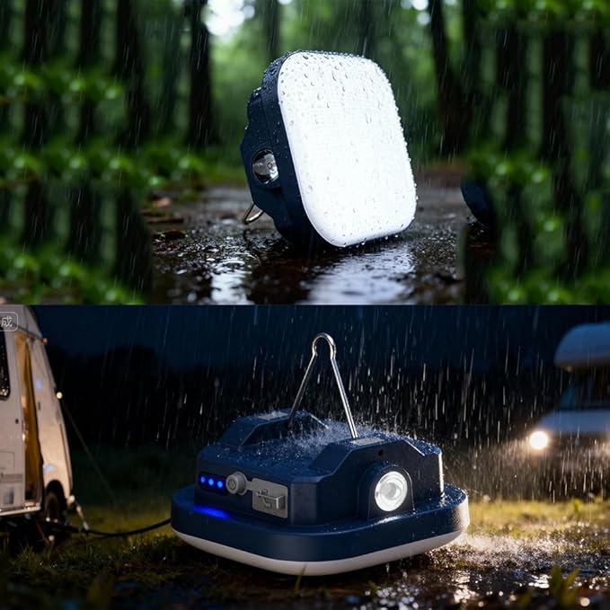Strood Rechargeable 3000LM LED Camping Lighting,Portable Tent Light,Fixture Camping Lantern Light with Magnet Base, 8000 mAh PowerBank,Survival Gear Camping Equipment Hiking Hurricane Emergency Outage