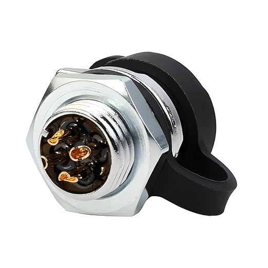 CNLINKO LP-12 4 Pin Connector IP68 Waterproof Circular Electrical Plug for Outdoor Equipment Solar Industrial Machinery DC 12V Threaded Single Port Metal-Reinforced Kit (4-Pin)