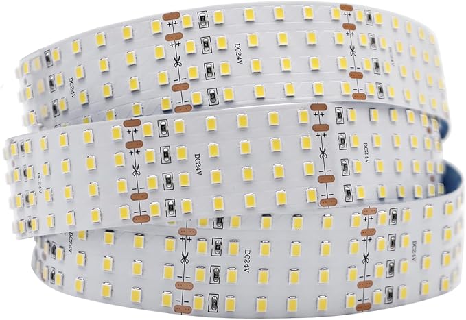 2835 White High CRI 90 LED Strip Light - Bright Color Quad Row Flexible LED Tape Lights 24V- IP20-3,530 lm/m for LED Industrial and Photographic Lighting (1m/3.28' Daylight White)
