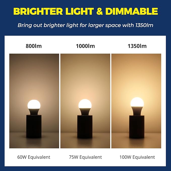 Lightinginside Smart Light Bulbs 100W Equiv., 1350LM 11W Smart Bulb Works with Alexa/Google Home/SmartLife, A19 E26 RGBCW Color Changing, No Hub Required, 2.4G WiFi Bluetooth Bulb, ETL Listed, 2PCS