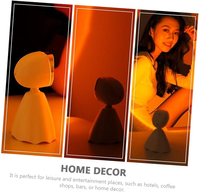 UPKOCH 1set Creative Sunset Projection Lamp Portable Atmosphere Light for Bedroom Party Decoration Unique Design for Romantic Ambience for Birthday and Christmas Celebrations