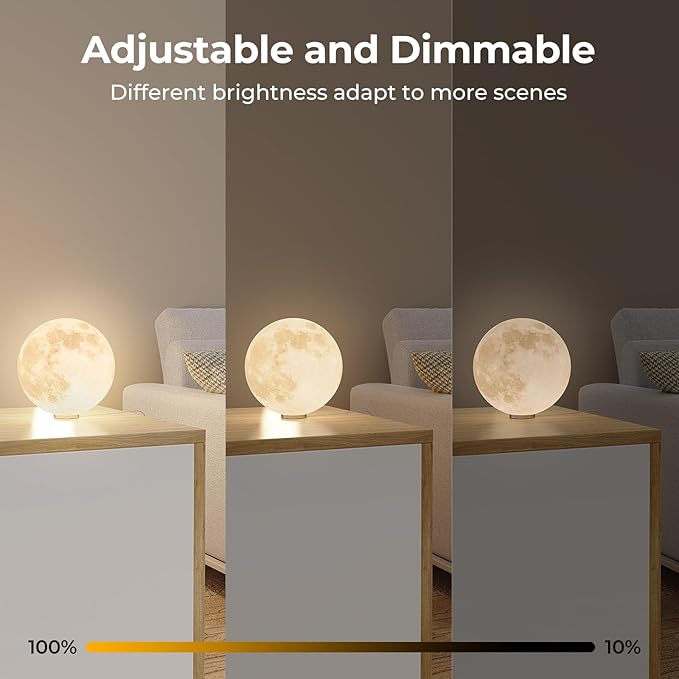 4 Pack Puck Lights 5V Single USB Powered,3 Color Temperature Adjustable & Dimmable Under Cabinet Light,3D Printer LED Lamp Kit for Cabinet,Wardrobe,Showcase