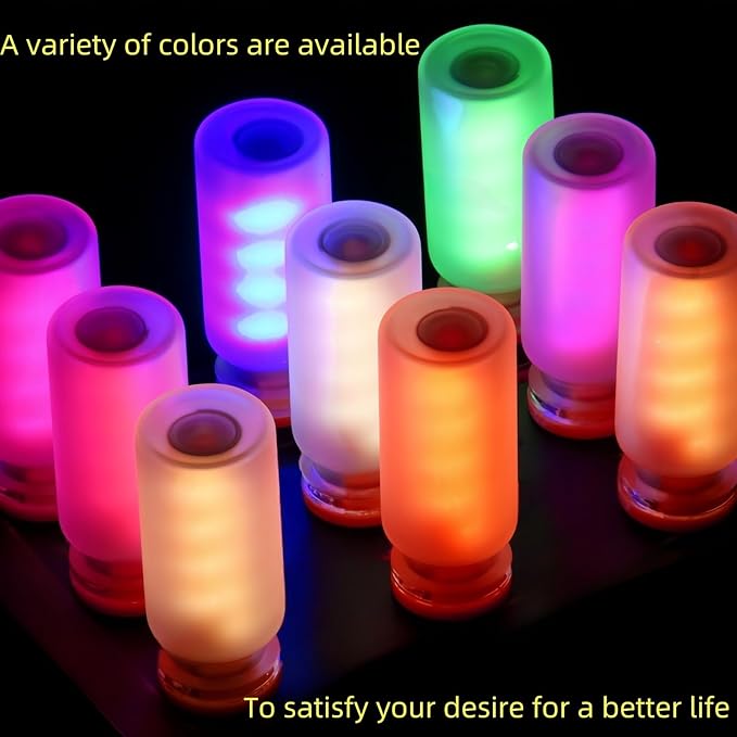 Retro Car Lamp, Touch Adjustment USB LED Car Lights,Plug in USB Automotive Night Lamps,Plug-in Ambient Light, Mini LED Bulb for Automotive,Bedroom,Hallway,Desk,No Pole dimming(Frosted-Blue)
