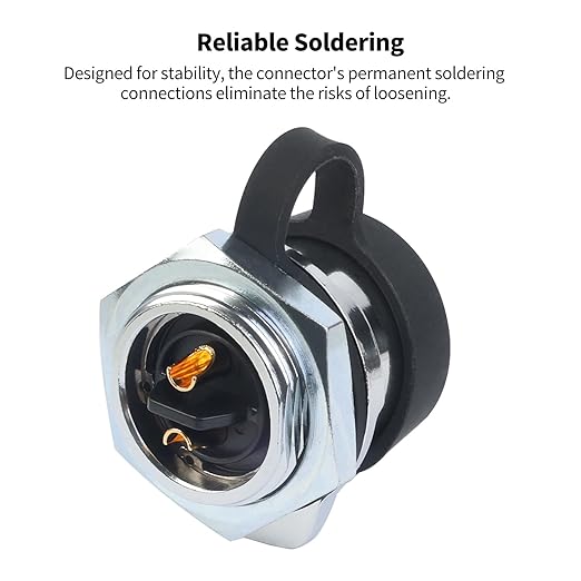 CNLINKO LP-20 2 Pin IP68 Waterproof Connector M20 Male Plug Female Socket Fast Locking 2-12 Pin Circular Connector for Stage Lighting Solar Panel Wiring(2 Pin)