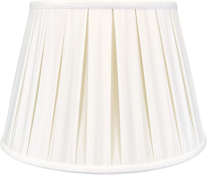 Royal Designs, Inc. Empire English Pleat Lamp Shade, BSO-724-14WH, 10 x 14.5 x 10, White