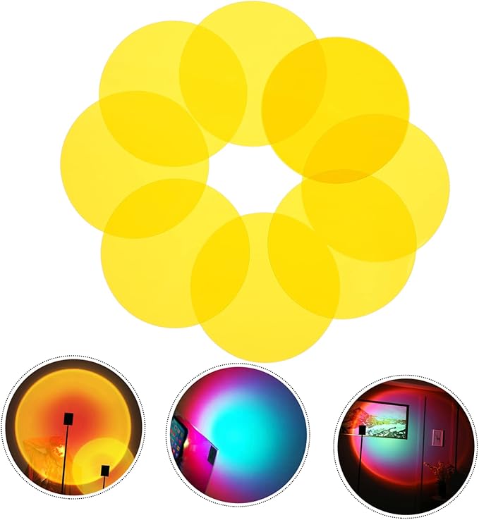 10pcs Colorful Sunset Light Film Photo Color Correction Gel Filters for LED Lights for Photography and Effects