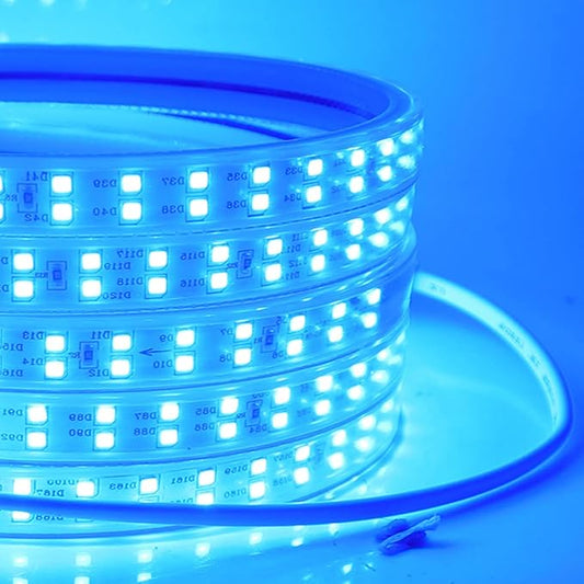 SUYOOULIN LED Strip Lights, High Voltage AC110V-130V 30ft/9m Super Bright 36000LM Waterpoof IP68 2835 180 LEDs/m LED Light Strips for Home Garden Outdoor Decoration(Ice Blue)