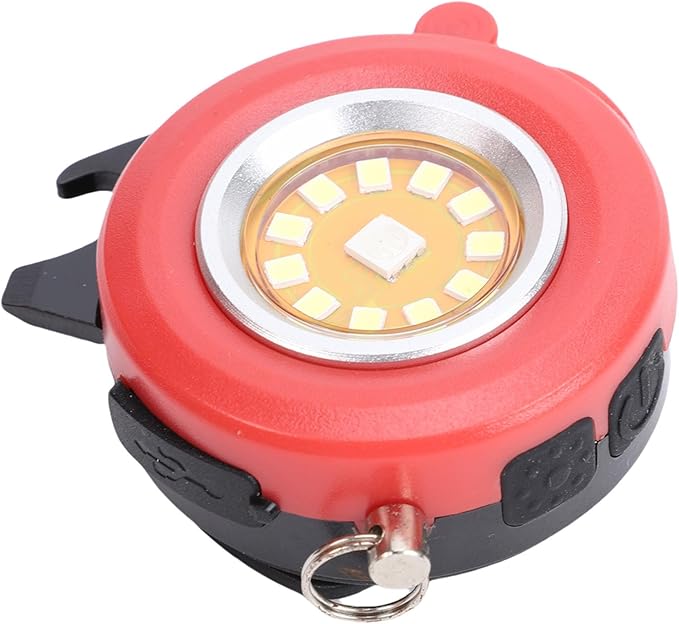 Mini Keychain Flashlight, RGB Multi Color Aluminum Work Light Portable Pocket Flashlights for Outdoor Use (Red)
