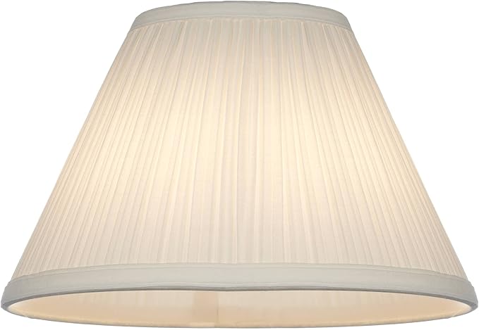 Antique White Medium Empire Mushroom Pleated Lamp Shade 5" Top x 11" Bottom x 7.5" High (Clip-On) Replacement - Springcrest