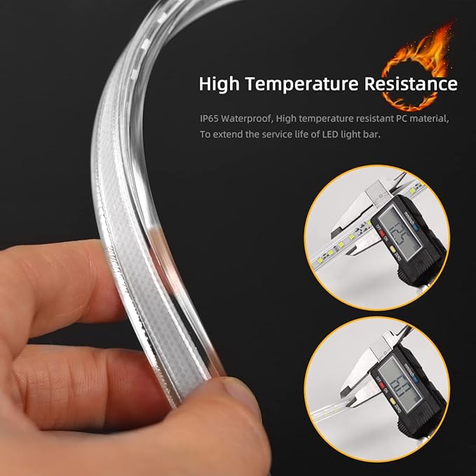 Super Bright Outdoor LED Strip Lights, AC 110V 6500K Flexible LED Rope Lights Waterproof 600 LEDs 16.4ft LED Light Strip White for Garden Patio Cabinet Bedroom Indoor Outdoor Decor(16.4FT, White)