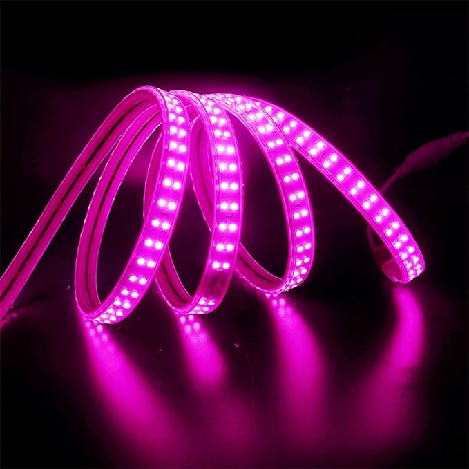 SUYOOULIN LED Strip Lights, High Voltage AC110V-130V 3.3ft/1m Super Bright 4000LM Waterpoof IP68 2835 180 LEDs/m LED Light Strips for Home Garden Outdoor Decoration(Pink)