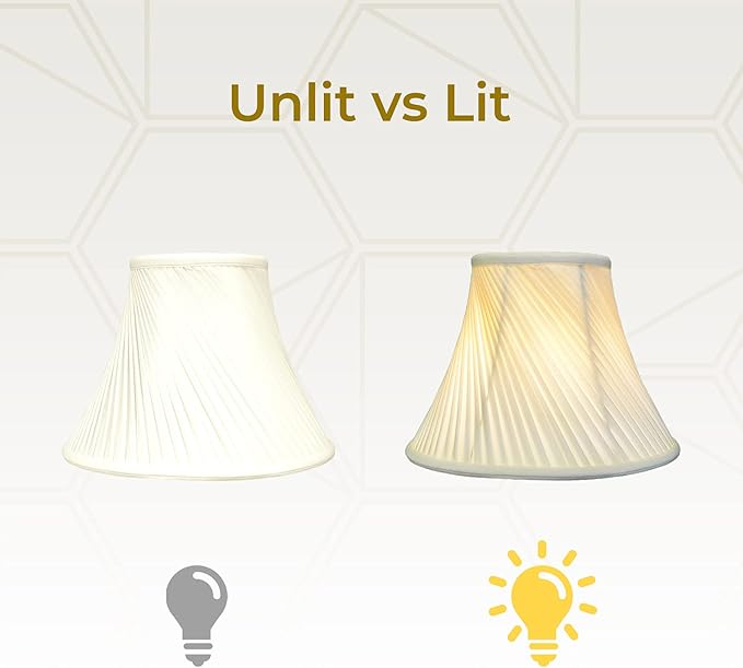 Royal Designs BS-717-12EG Twisted Pleat Basic Lamp Shade, 6 x 12 x 9, Eggshell