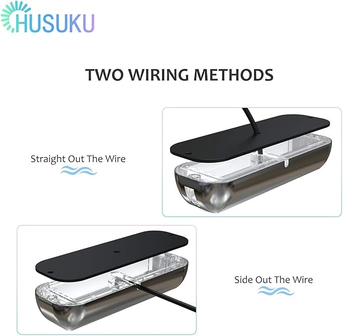 HUSUKU SOOP3 Plus (2.0) 84LED 3000LM 180° Marine Led Underwater Boat Light, 10-36V Boat Under Water Lights, Upgraded IP68 Waterproof 316 Stainless Transom Mount Cockpit Yacht Interior Light, 1PCS