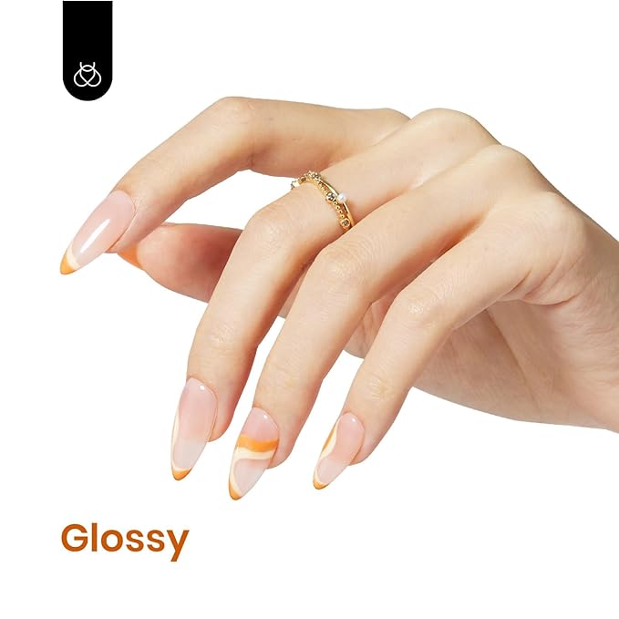 Beetles Burnt Orange Gel Nail Polish, 15Ml Light Persimmon Polish Orange Nail Polish Gel Tropical Soak Off Uv Led Nail Lamp Manicure Salon Diy at home Gift for Women