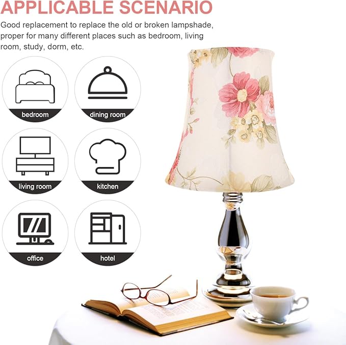 Table Lamp Shade Cloth Lamp Shade Pendant Light Shade Fabric Barrel Lampshade Clip On Bulb Lamp Cover Chandelier Lampshade Replacement for E27 Table Lamp Floor Lamp Wall Light