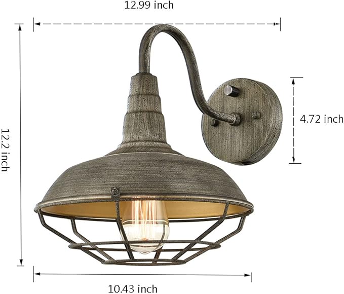 HOLKIRT Wall Sconce with Plug in Cord and On Off Switch,Retro Gooseneck Wall Light Fixtures for Bedroom Nightstand