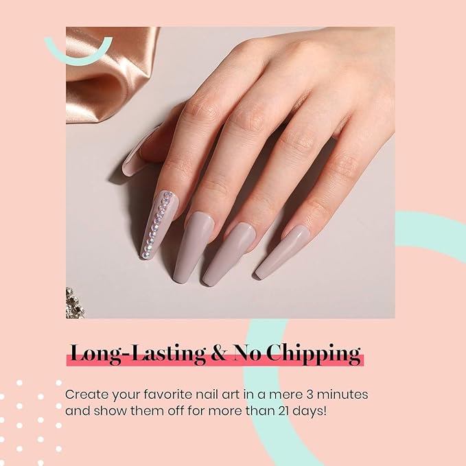 Beetles Nude Gel Nail Polish, 1pc 15ml Neutral Grey Taupe Spring Gel Polish Soak Off U V LED Nail Lamp Nail Art Manicure Salon DIY Home