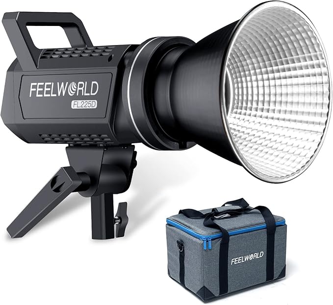 FEELWORLD FL225D 5600K Daylight Video Studio Light 225W Continuous Lighting CRI96+ TLCI97+ 67500lux@1m for Film, Live Streaming, Photography, Videography, Wedding, Interview