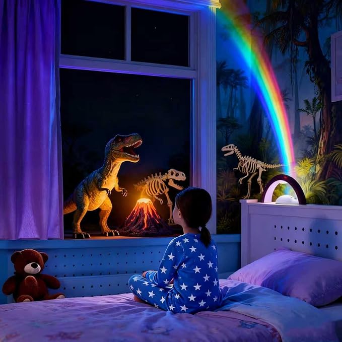 Rainbow Led Lights - USB Power Supply Rainbow Projector Night Light Projector for Bedroom and Children Gift