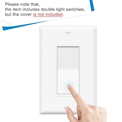 Greencycle 15 Amp Single Pole Light Switch White 100Pack,SP Rocker Paddle Light Switch,120V-277V AC,On/Off Wall Switch,Residential/Commercial Grade,Home & Office,UL Listed