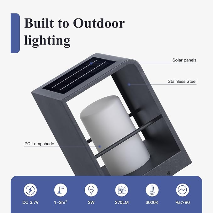 Solar Lanterns Outdoor Waterproof, Led Corner Floor Lamp Dimmable, Smart Outdoor Lantern, Remote Control Floor Lamp Modern Design, Patio Lantern with Warm White Lights for Table Porch Garden Yard