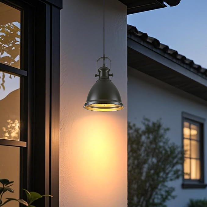 8.6" Black Pendant Lights for Kitchen Island 3 Pack, Modern Farmhouse Kitchen Pendant Lighting, Vintage Industrial Pendant Light Fixtures, Island Lights for Kitchen Sink Dining Room Hallway