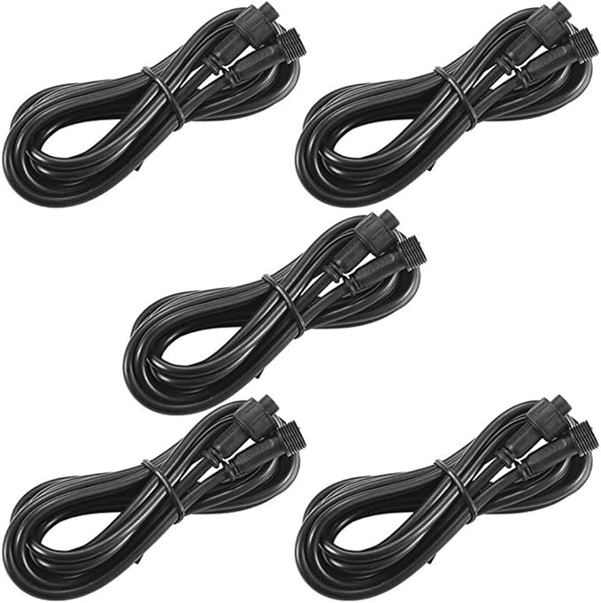 Pack of 5, FVTLED 3m 9.84ft 2Pin Extension Cable Wire with Male and Female Connectors at Both Ends Only for FVTLED Single Color LED Deck Light