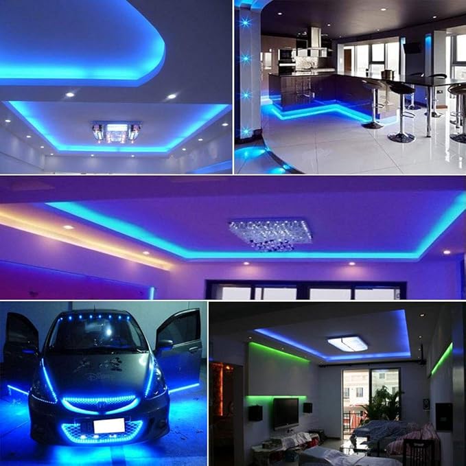 SUYOOULIN LED Strip Lights, High Voltage AC110V-130V 85ft/25m Super Bright 100000LM Waterpoof IP68 2835 180 LEDs/m LED Light Strips for Home Garden Outdoor Decoration(Blue)