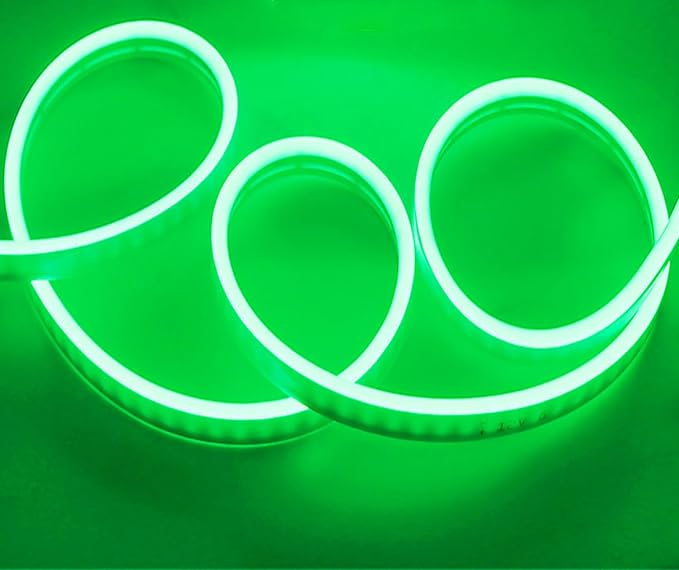 LED Neon Strip Lights, 230ft AC 110V-130V Super Bright Rope Light Sign String 140000LM Waterproof IP68 for Outdoor Indoor Commercial Lighting Decor(Green)