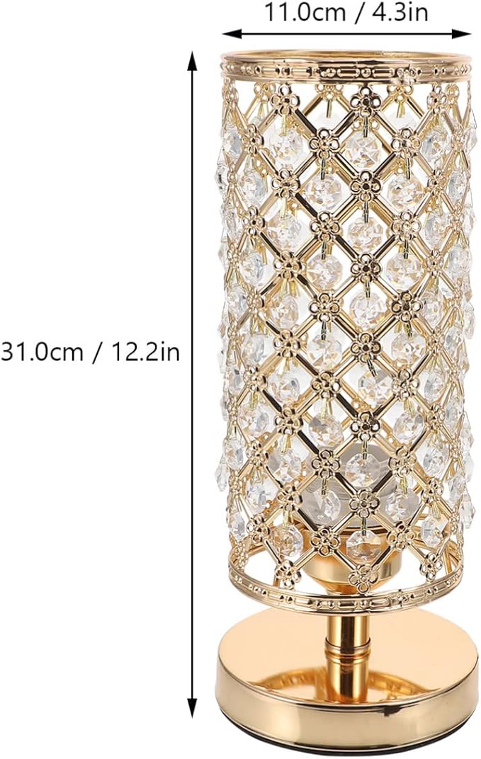 1pc Creative Crystal Table Lamp for Living Room Elegant Desk Light Adornment Warm Ambiance Touch Control Accent for Bedroom and Home Decor