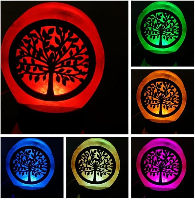 HL Himalayan Pink Salt USB Multi Colored lamp (Tree)