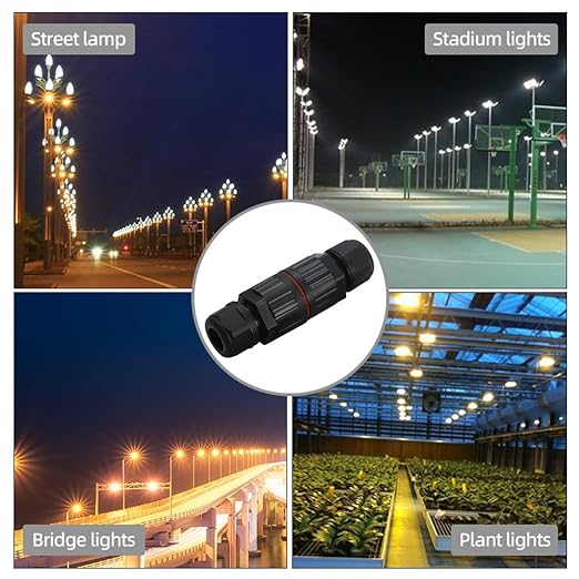 2 Pcs 2-pin IP68 outdoor waterproof junction box cable connector/quick terminal (waterproof up to 4 meters)