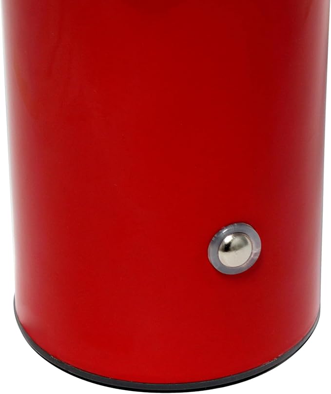Simple Designs LD1070-RED 8.26" Mushroom Magic Mini Dome Dimming LED Touch Lamp, Portable and Rechargeable, Red