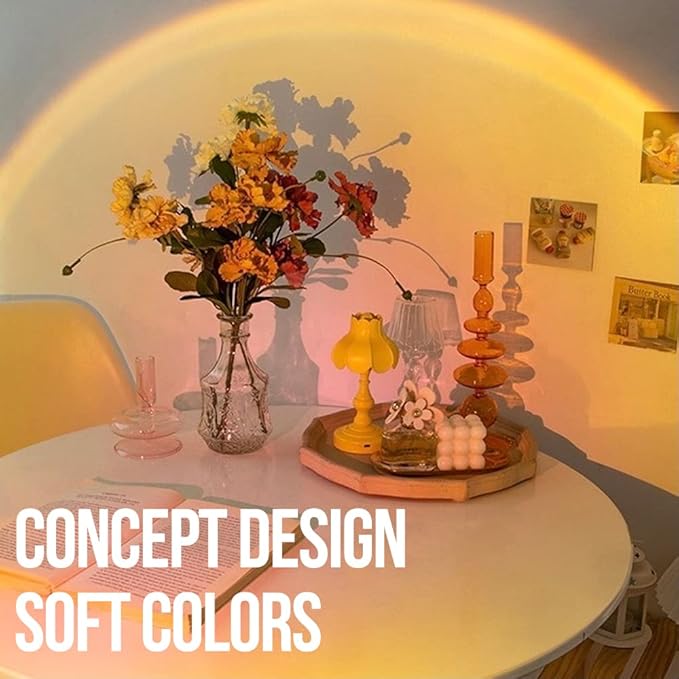 Sunset Lamp - 10 Colors Sunset Projection Lamp - Sunlight Lamp Night Light Projector Multiple Colors - Room Decor Night Light for Christmas Decorations Photography/Party/Bedroom/Home Decor