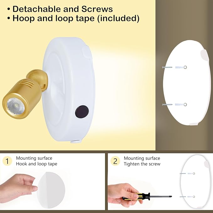 LED Spotlight Indoor,Rechargeable Battery Uplighting Indoor with Timer,3CCT Dimmable Accent Spot Lights for Plants Tree Wall Art Display Painting Artwork Portrait Dartboard Gallery-White