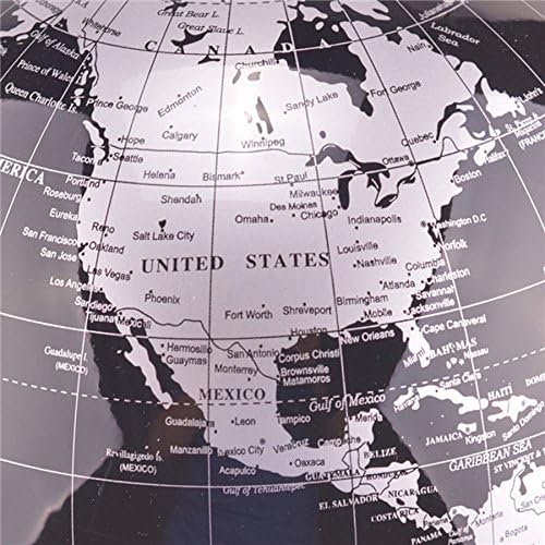 Magnetic Levitation Floating Globe NHSUNRAY 8'' Levitation Rotating Ball LED Illuminated World Map Earth for Desktop Office Home Decor (Black)