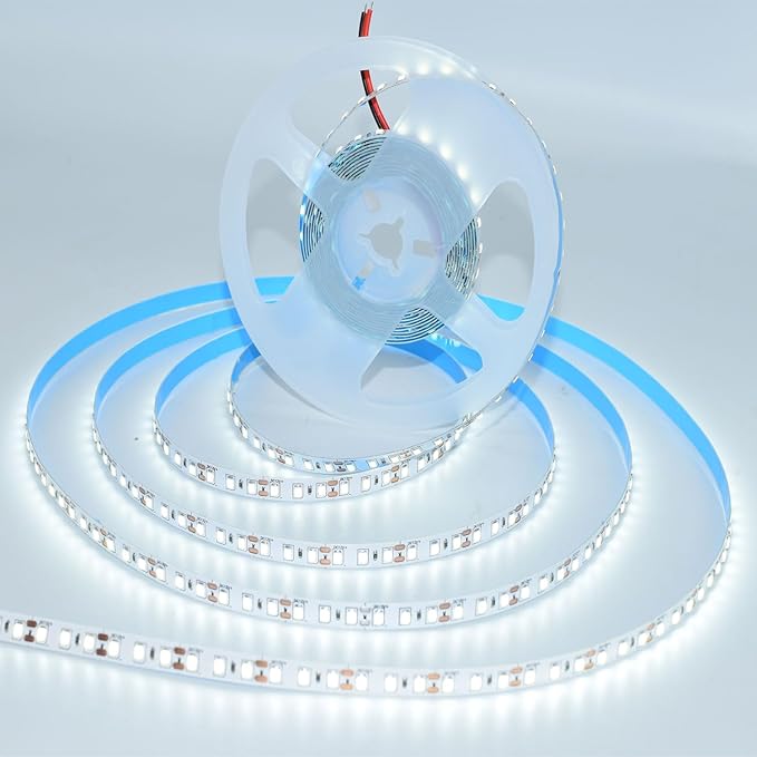 SUYOOULIN LED Strip Lights, 30000LM AC110V/120V 33ft/10m SMD 2835 1200 LEDs Light Strips, High Voltage Flexible Non-Waterproof LED Ribbon for Christmas Home Kitchen Indoor Decor(Cold White 6500K)