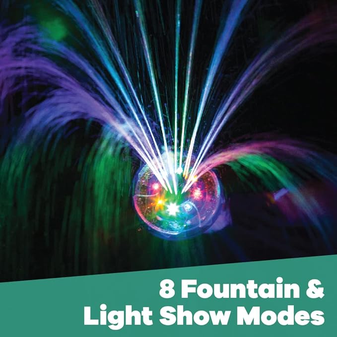Game Pool Lights - 8 Colors 8 Modes, Easily Installable, Remote Controlled, Uses 3 AAA Rechargeable Batteries, for Above Ground Pools