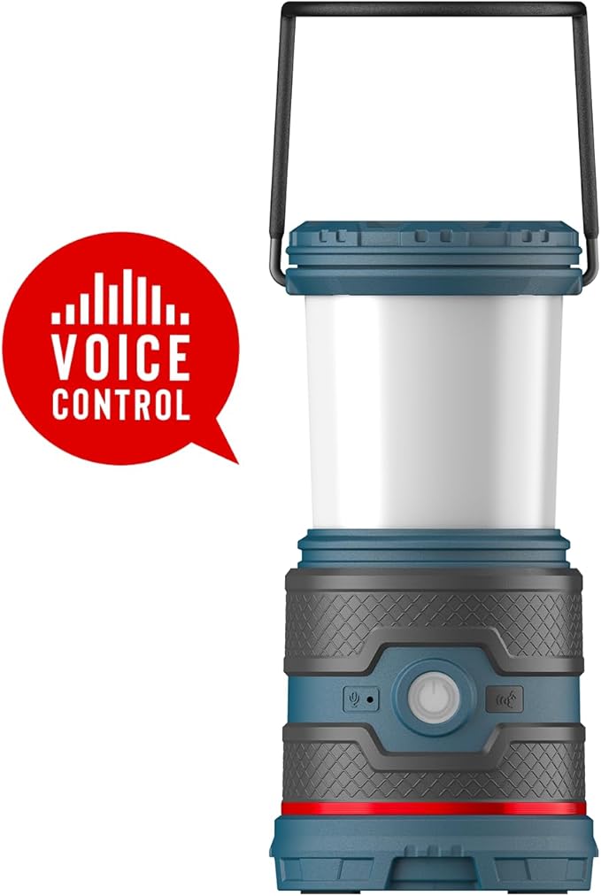 Coast EAL35R 1000 Lumen Voice-Controlled LED Emergency & Camping Area Lantern with Warm, Cool White, Day, Red & Red Flashing Mode, Power Bank Functionality - Ocean