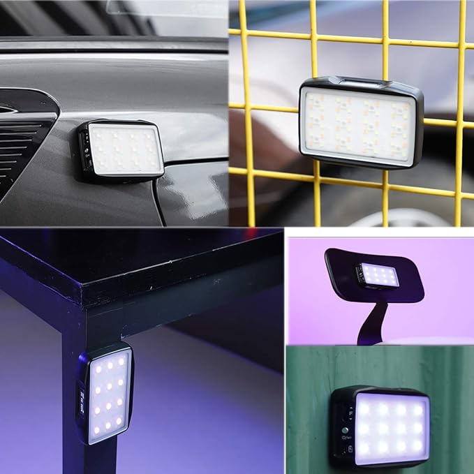 Falcon Eyes F7 Mini 5W RGB Pocket On Camera Light with Magnet Adsorption Function, Built-in Rechargeable Battery, App Control