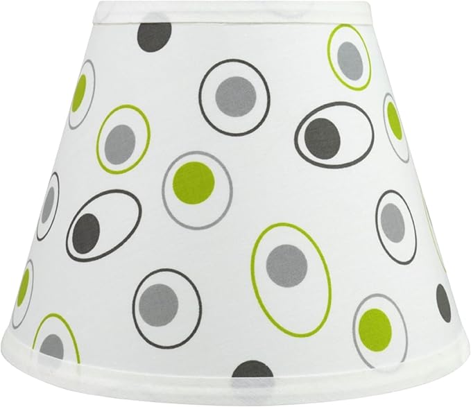 Aspen Creative 32419 Transitional Hardback Empire Shape Spider Construction Lamp Shade in Off White with Printed Circle Pattern, 9" wide (5" x 9" x 7")