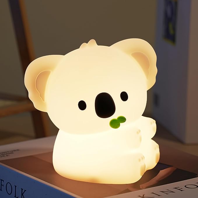 Koala Night Light, 7 Colors Dimmable Bedside Lamp, Touch Control Night Lamp with Timer for Kids Adults, Used for Camping Party Room Decor (Koala)